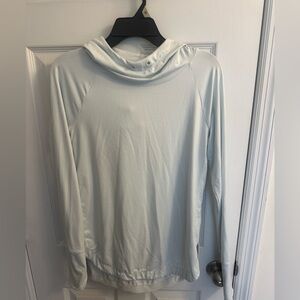 Athleta UPTEMPO HOODIE SWEATSHIRT Women’s Small Light Baby Blue Long Sleeve